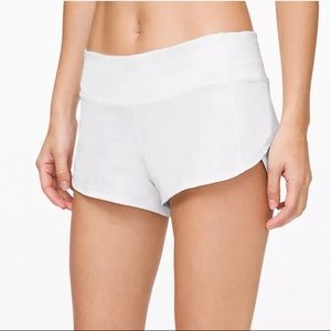 White Lululemon Speed Short